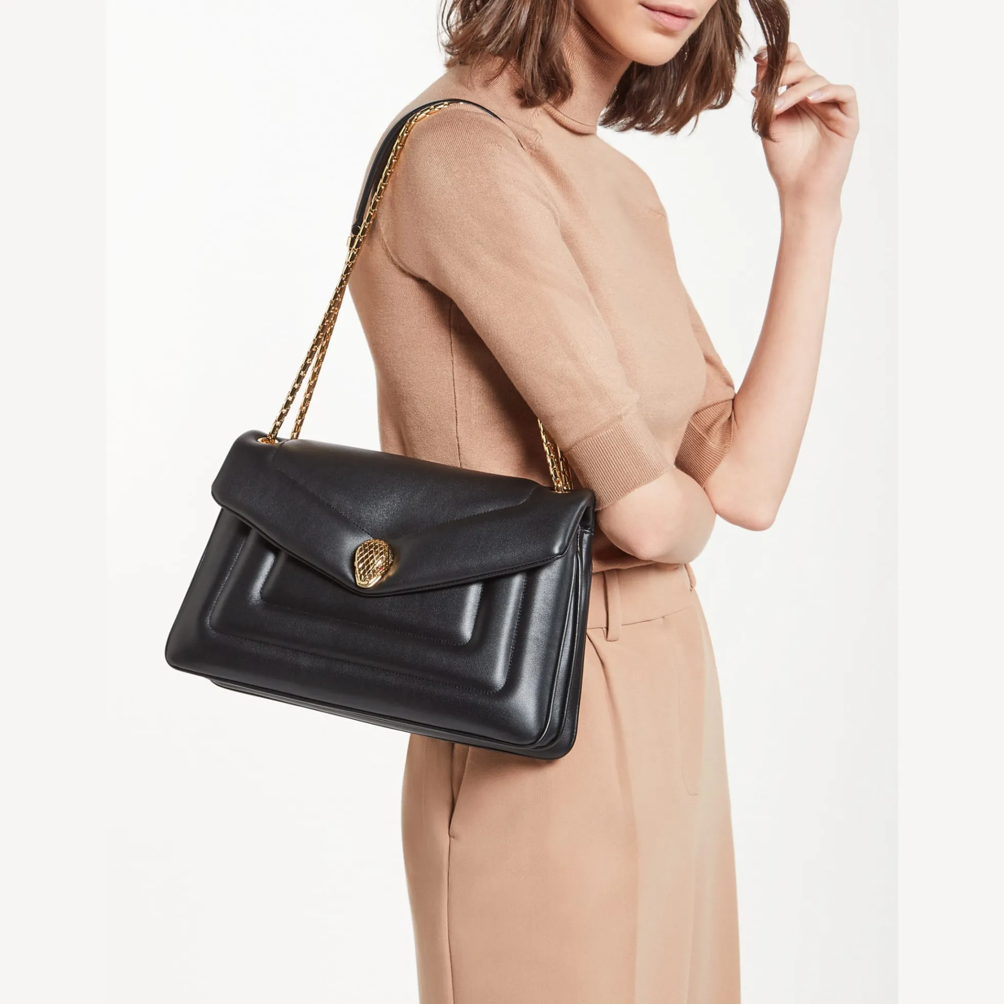 Serpenti Reverse Schultertasche